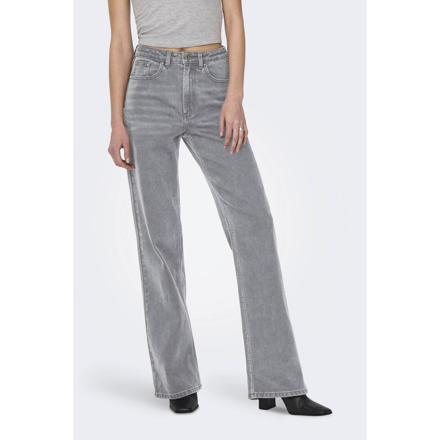 ONLY high waist wide leg jeans