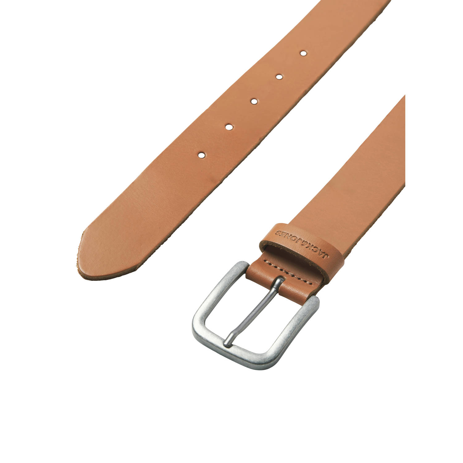 JACK & JONES leren riem JACPIMP cognac