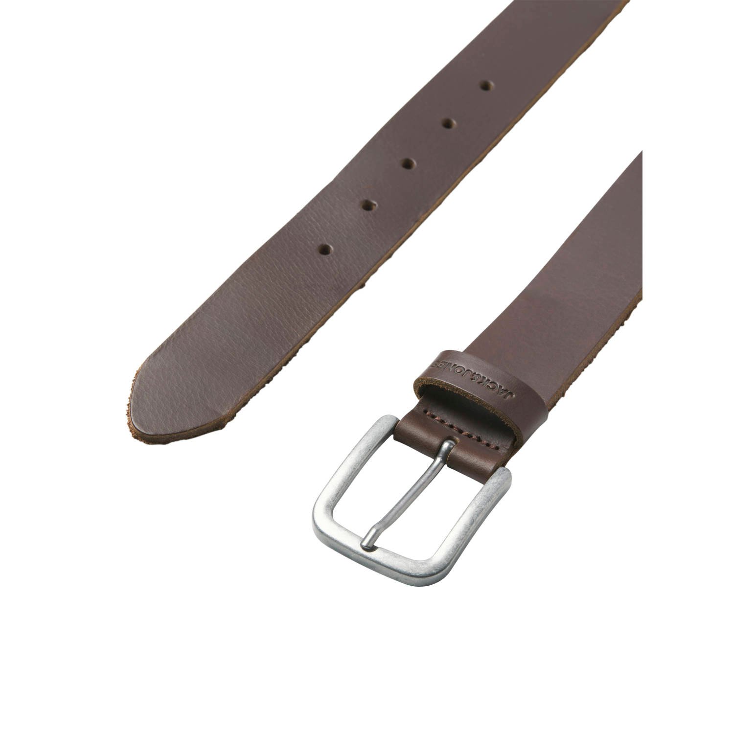 JACK & JONES leren riem JACPIMP donkerbruin