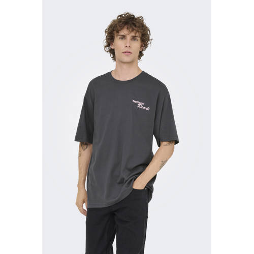 ONLY & SONS relaxed T-shirt antraciet afbeelding