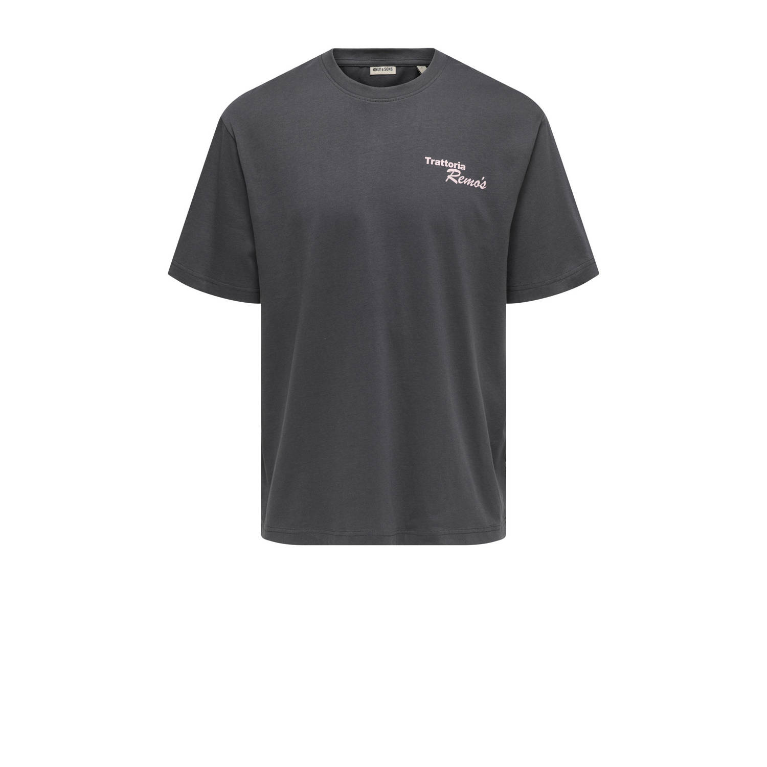 ONLY & SONS relaxed T-shirt antraciet