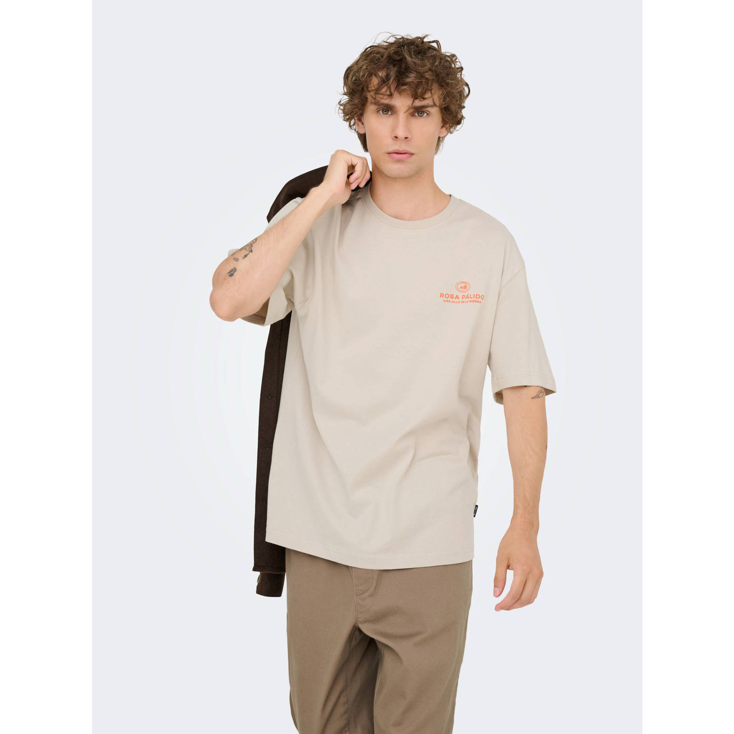 ONLY & SONS relaxed T-shirt beige