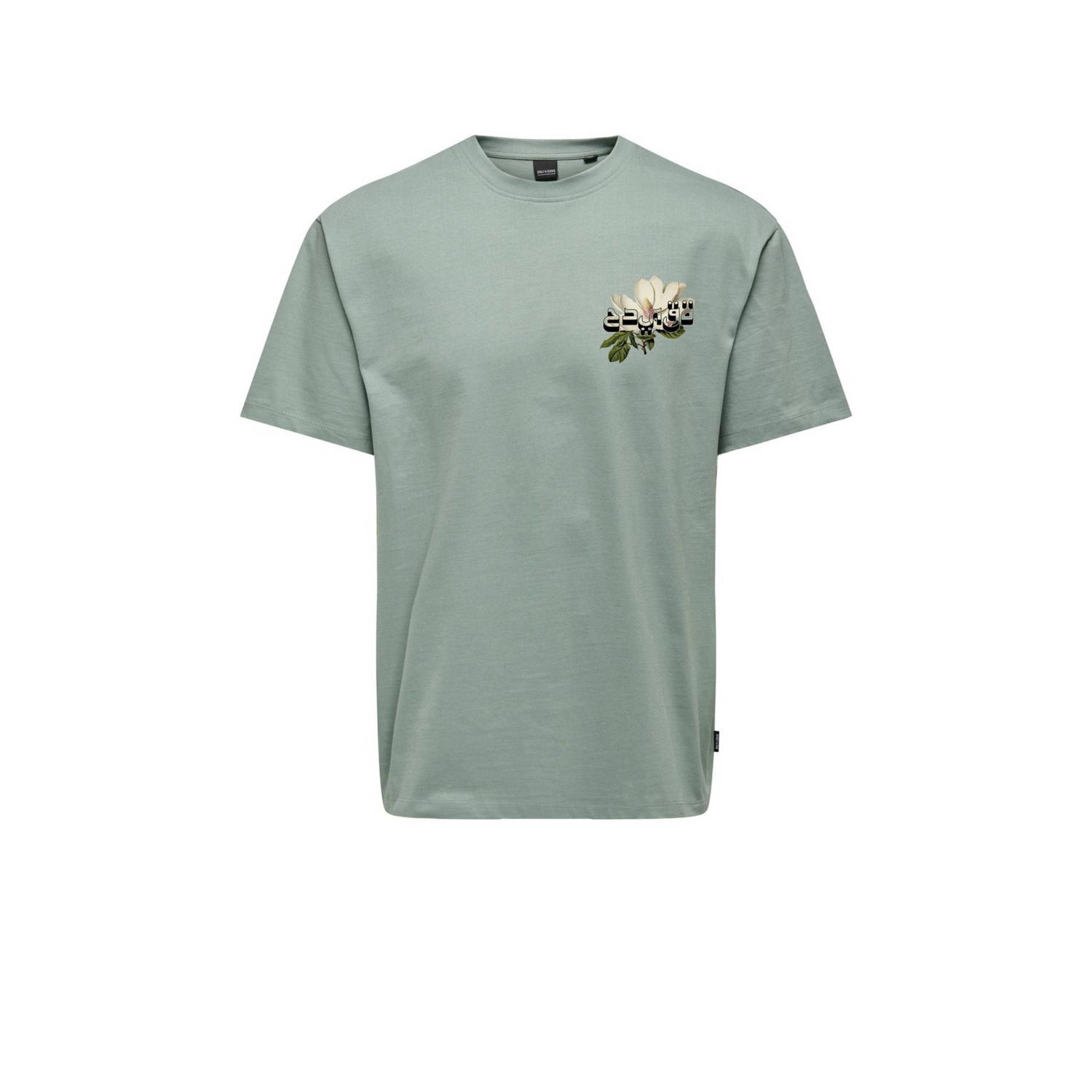 ONLY & SONS relaxed T-shirt groen
