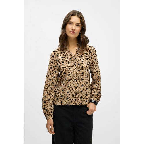 OBJECT gebloemde top beige afbeelding