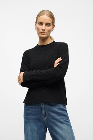 glitter top zwart
