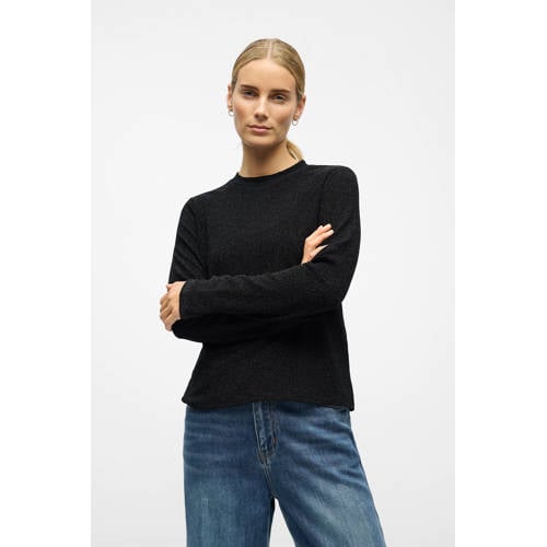 OBJECT glitter top zwart afbeelding