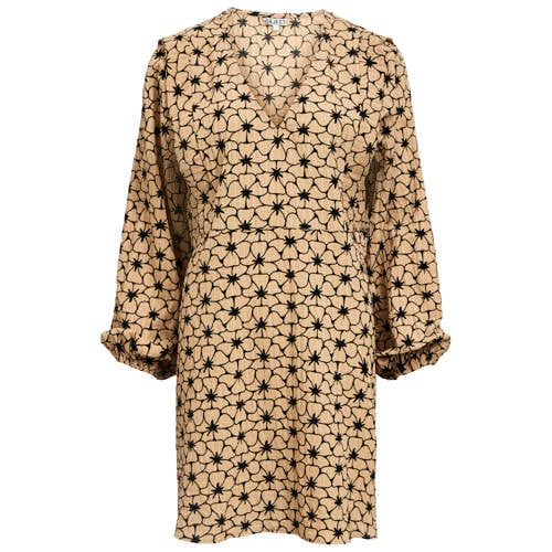 OBJECT gebloemde korte jurk beige afbeelding