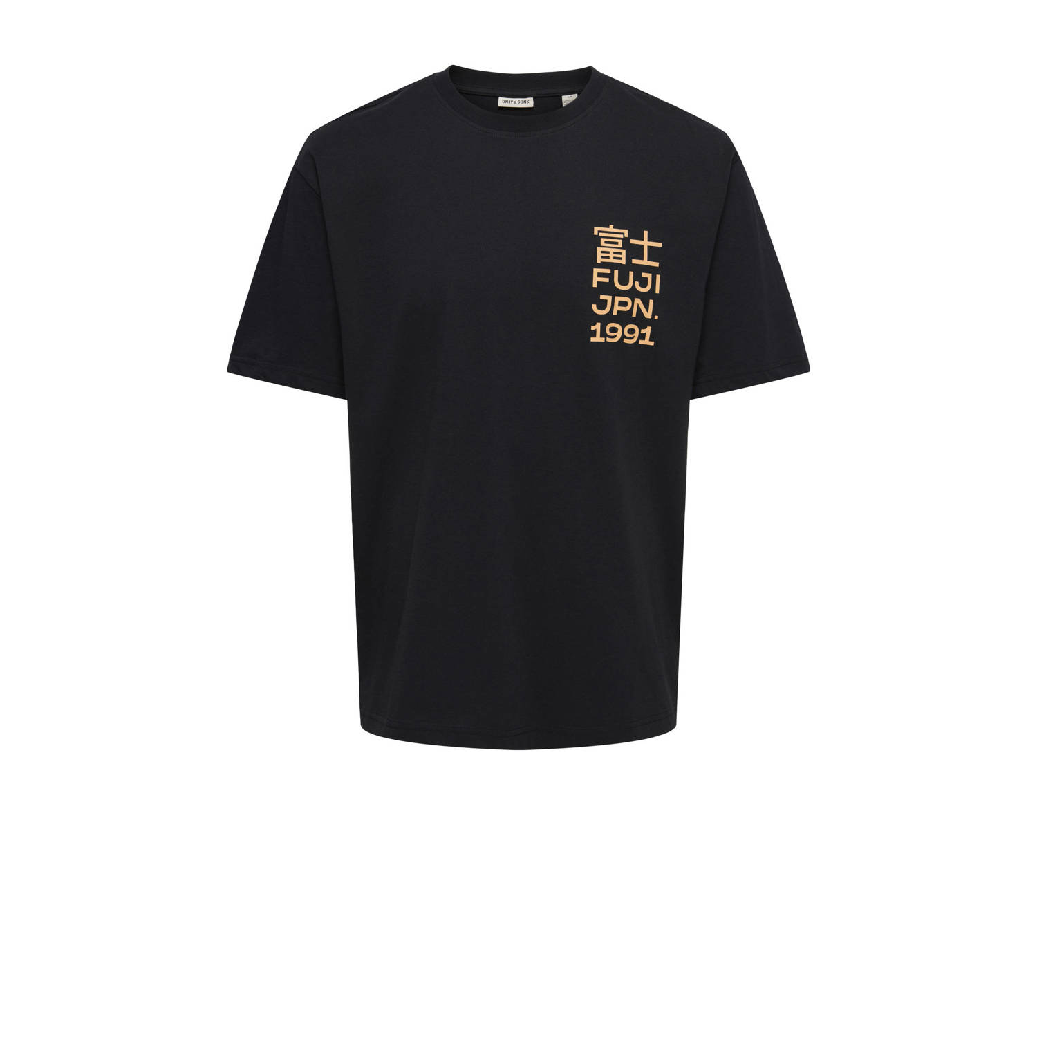 ONLY & SONS relaxed T-shirt zwart