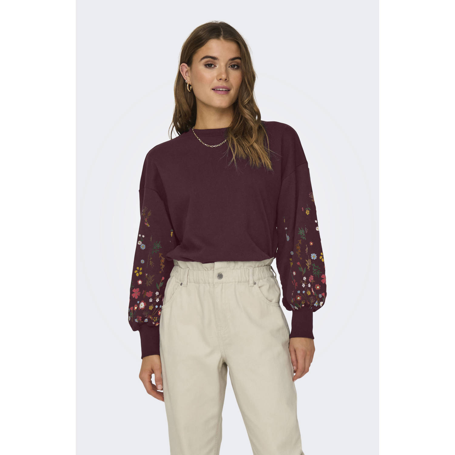 ONLY sweater donkerrood