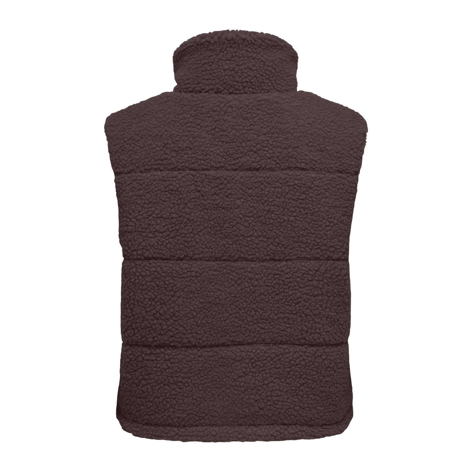 ONLY teddy gilet donkerbruin