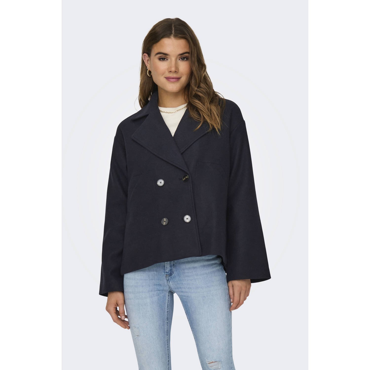 ONLY trenchcoat donkerblauw