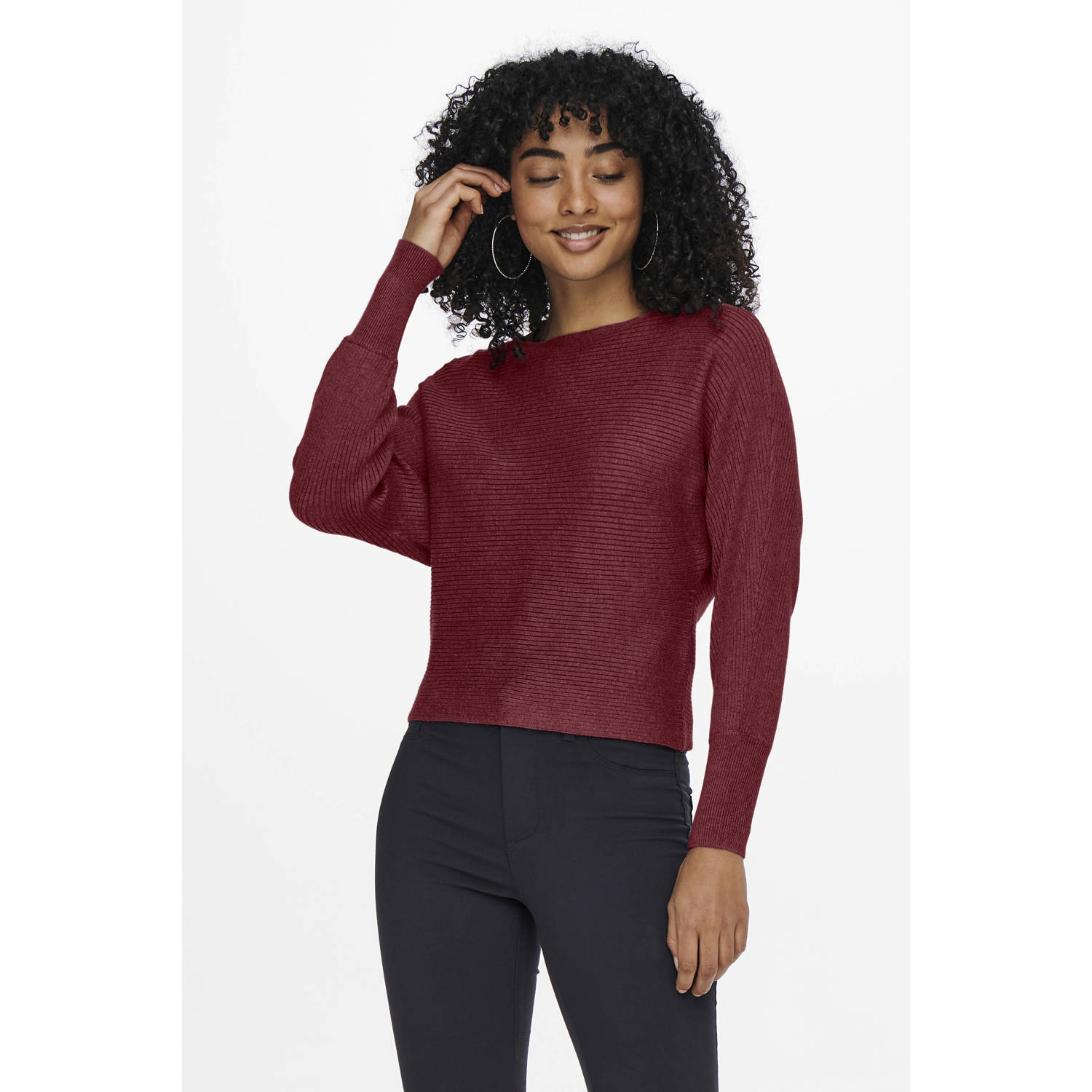 ONLY pullover donkerrood