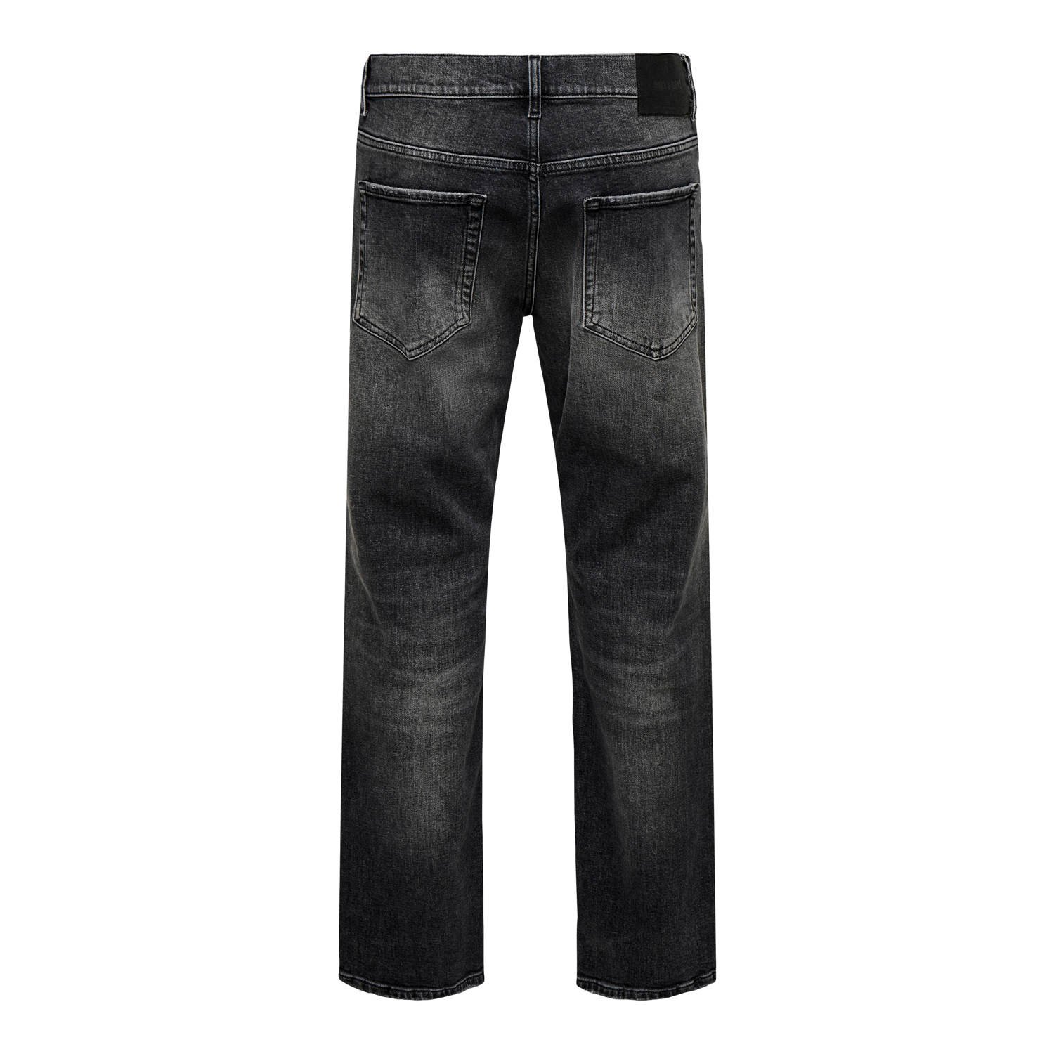 ONLY & SONS ONSEDGE straight leg jeans washed black