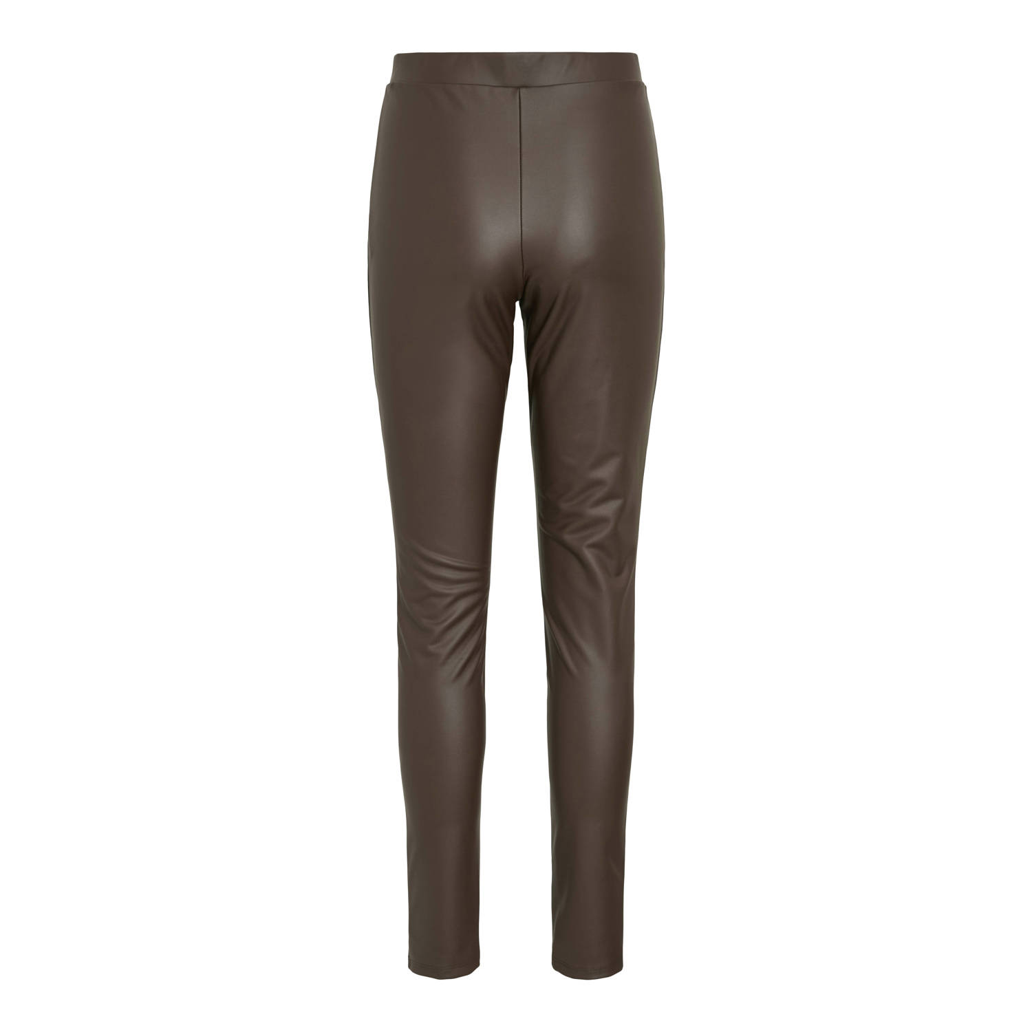 VILA imitatieleren skinny high waist legging bruin