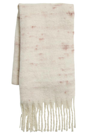 sjaal met franjes VIELLIA beige