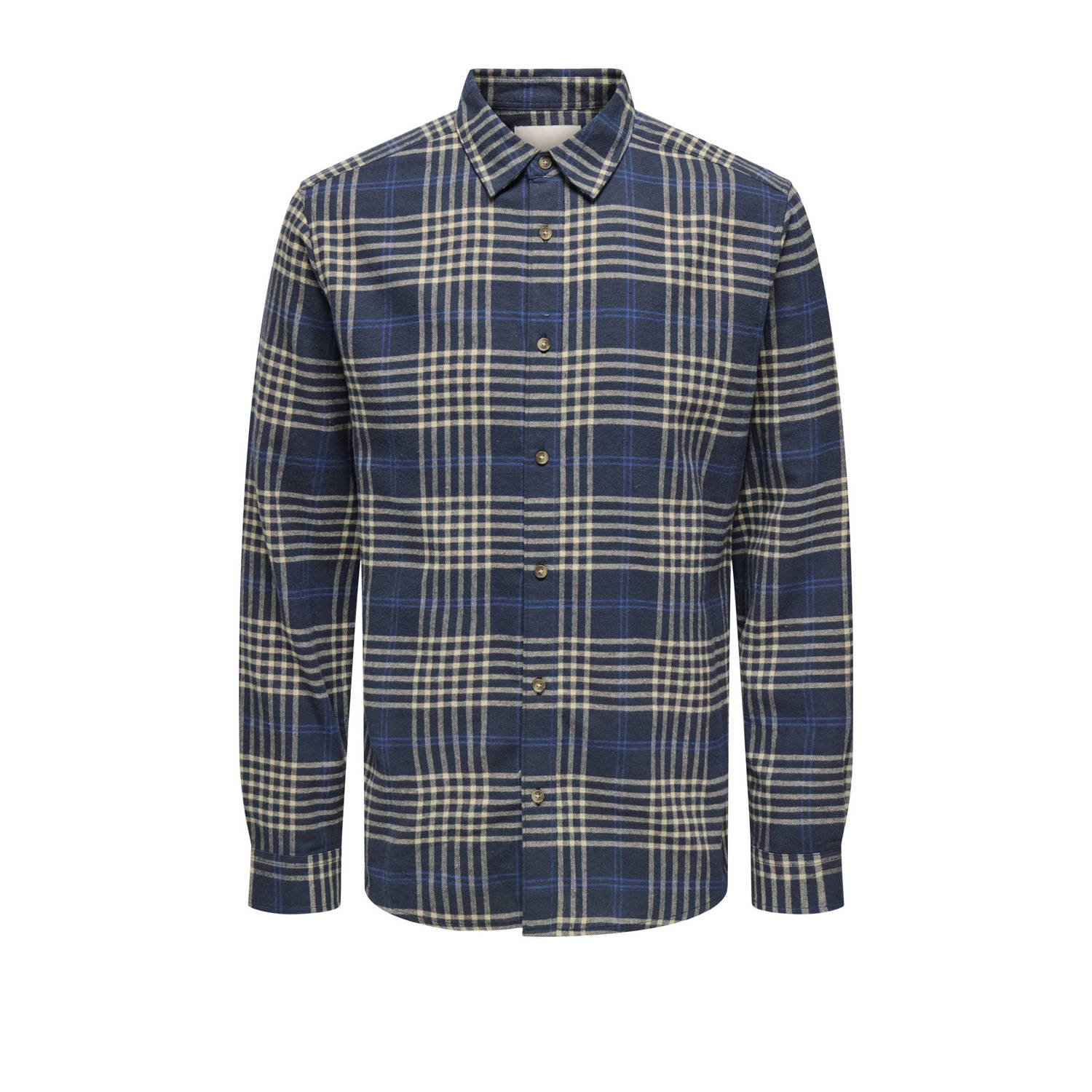 ONLY & SONS casual overhemd blauw