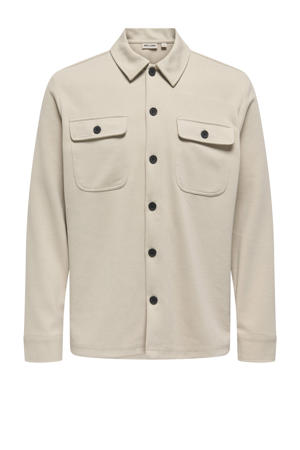 regular fit overshirt beige