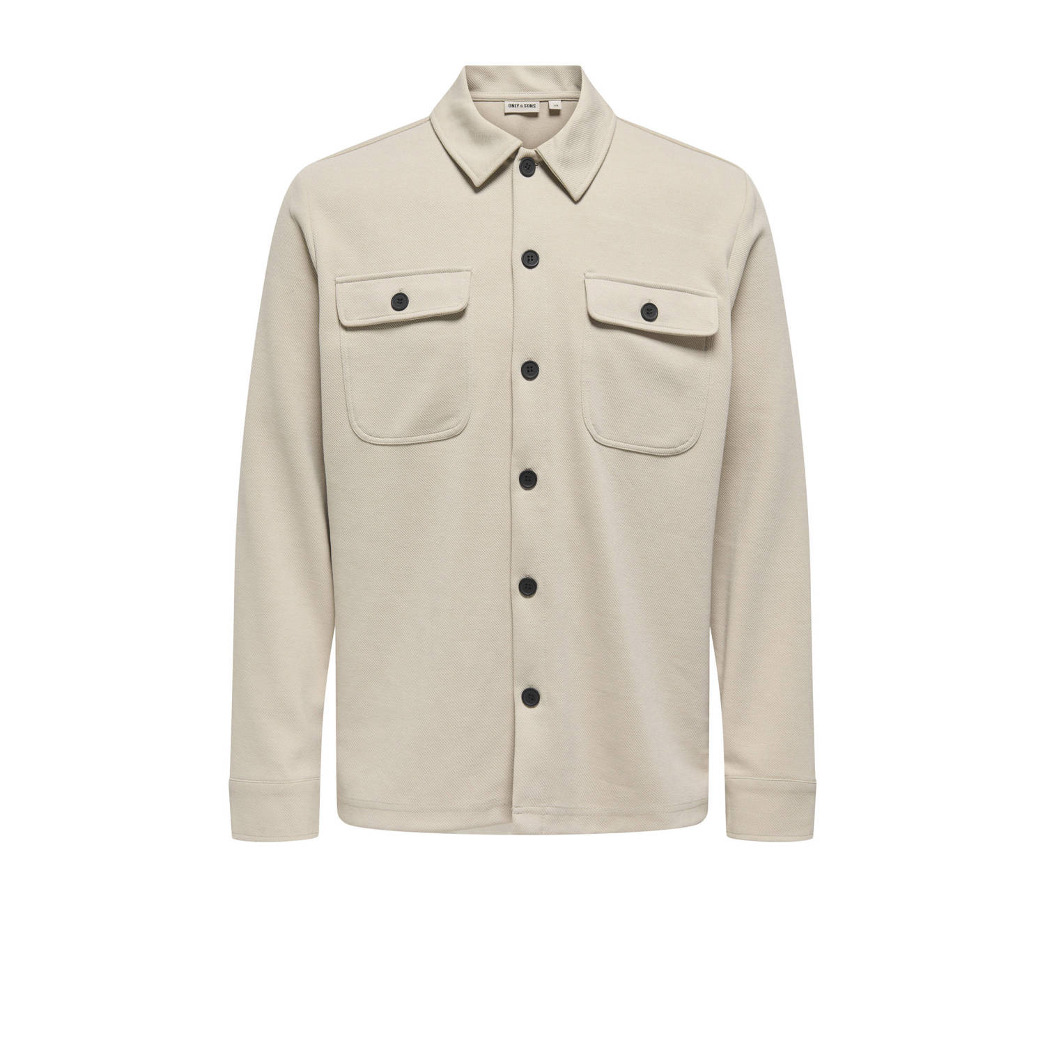 ONLY & SONS regular fit overshirt beige
