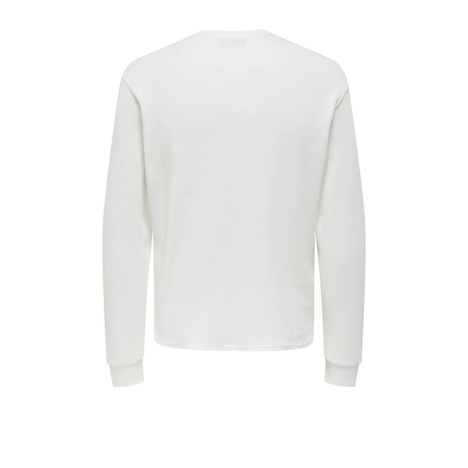 ONLY & SONS longsleeve met textuur wit
