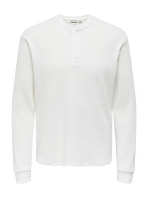 longsleeve met textuur wit