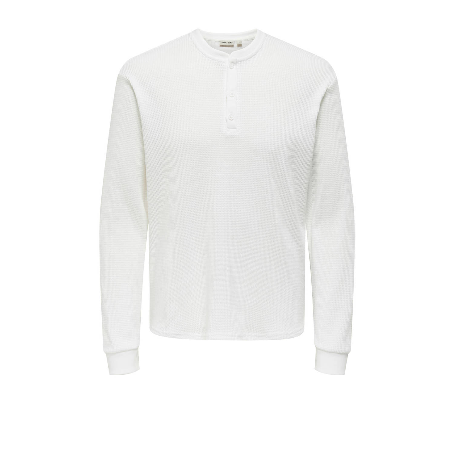 ONLY & SONS longsleeve met textuur wit