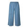 PIECES Curve high waist wide leg jeans medium blue denim