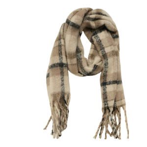 geruite sjaal OBJMITTA beige