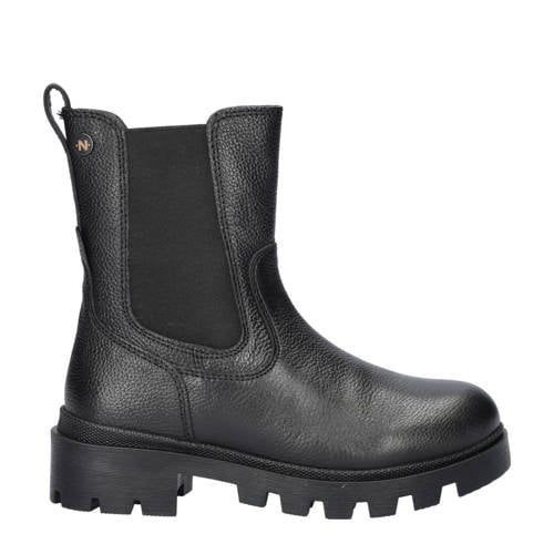 Nelson Kids chunky leren chelsea boots zwart afbeelding