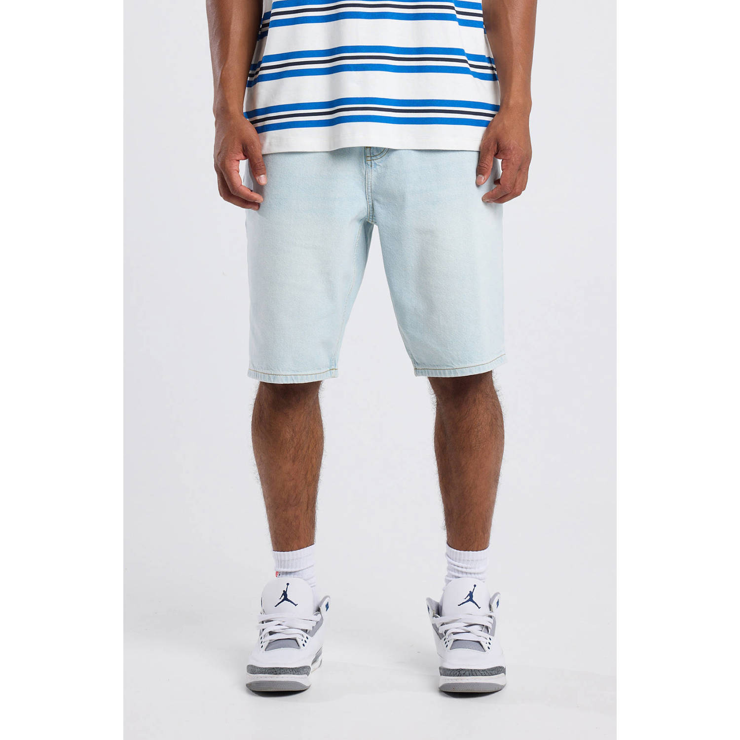 America Today denim regular short blauw