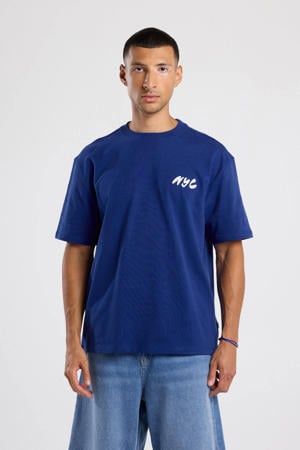 regular T-shirt blauw