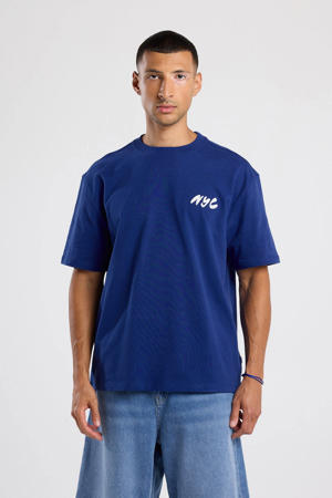 regular T-shirt blauw