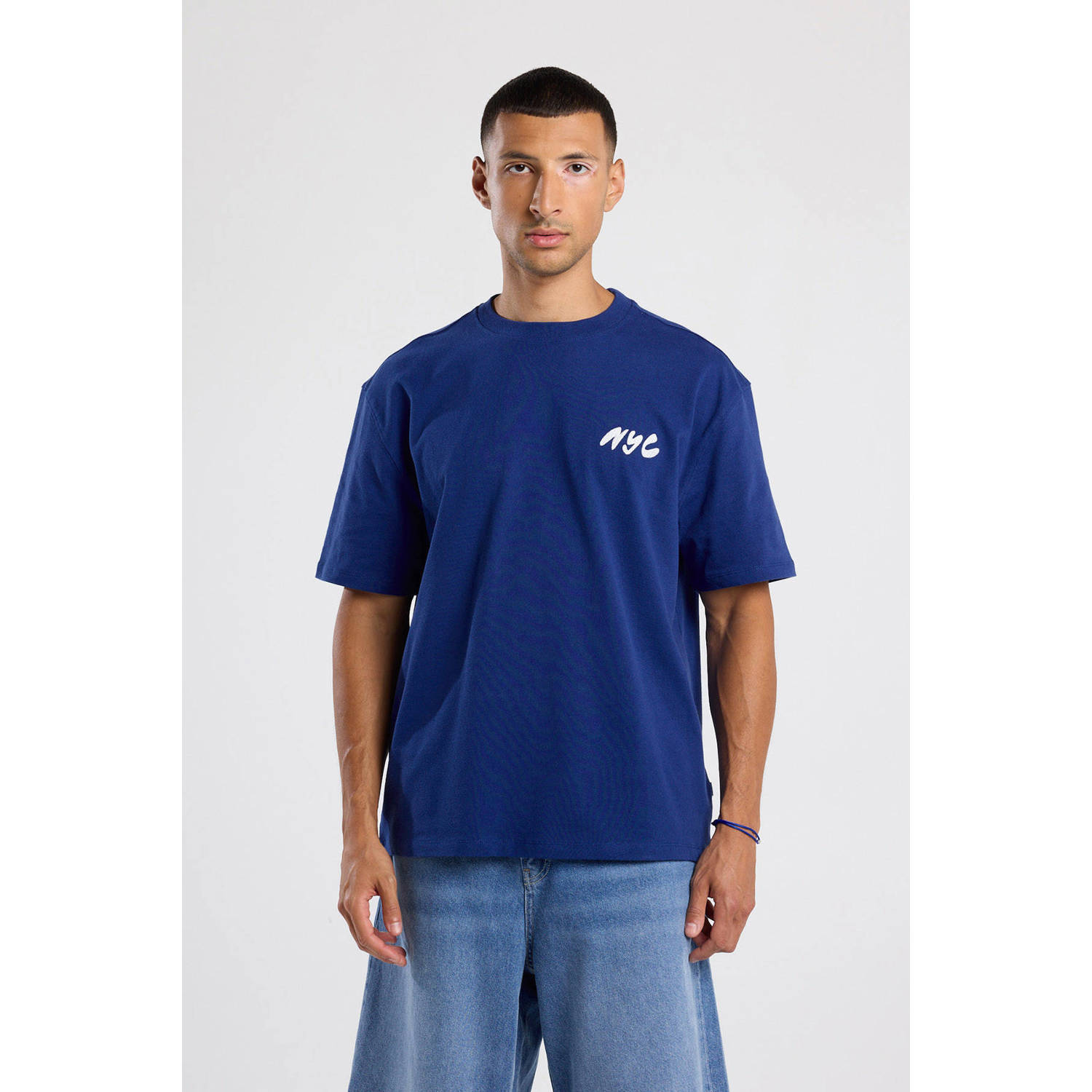 America Today regular T-shirt blauw