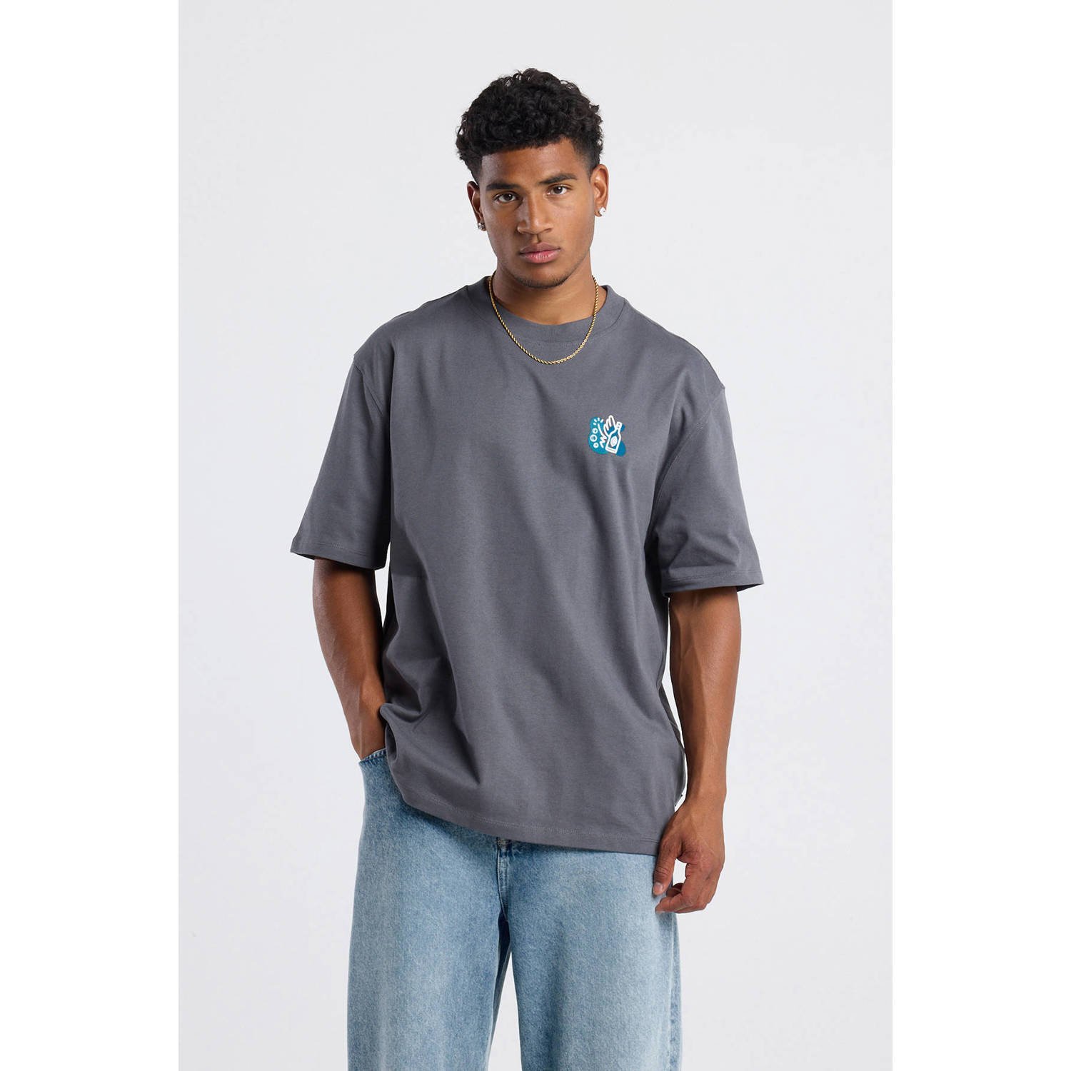 America Today relaxed T-shirt antraciet