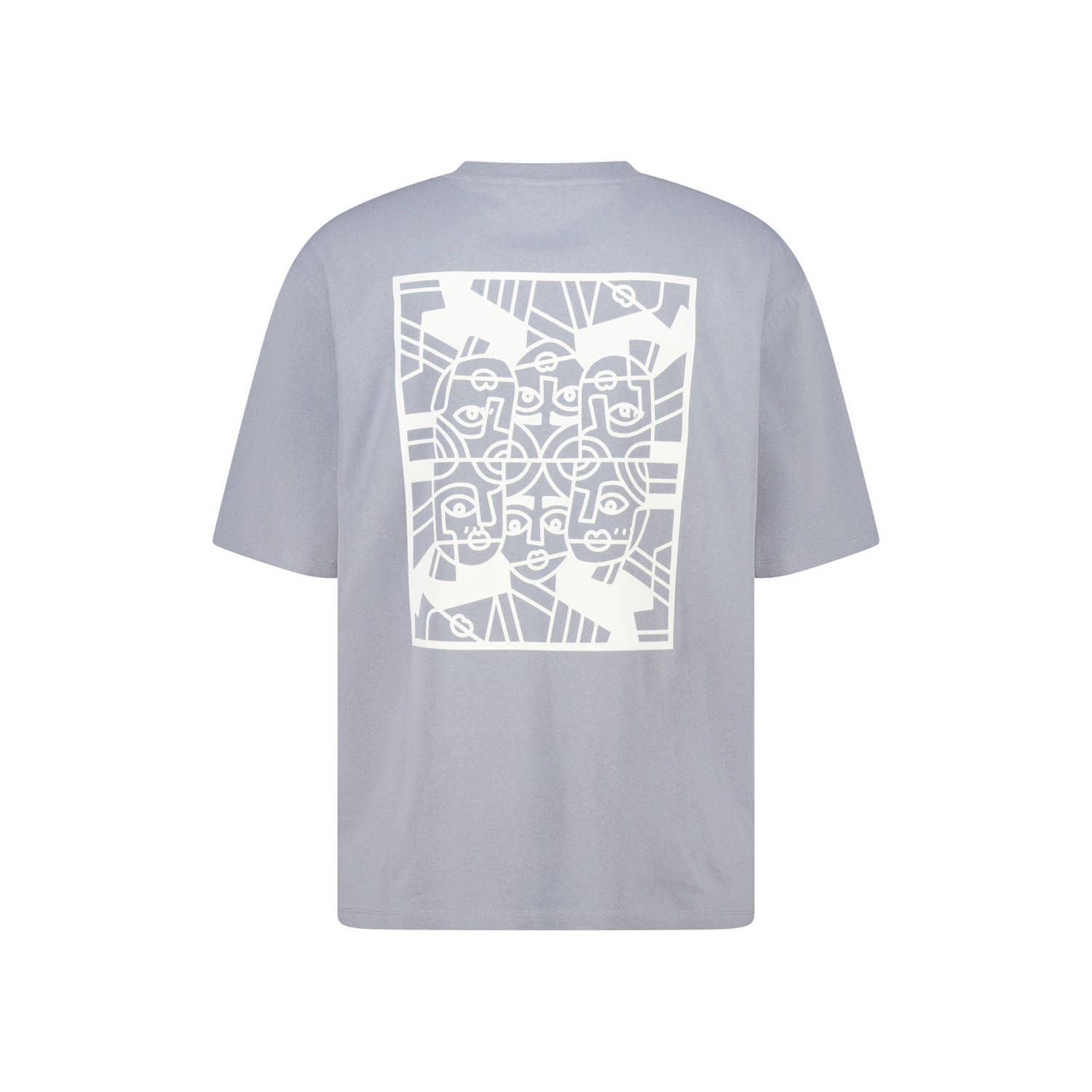 America Today relaxed T-shirt grijsblauw