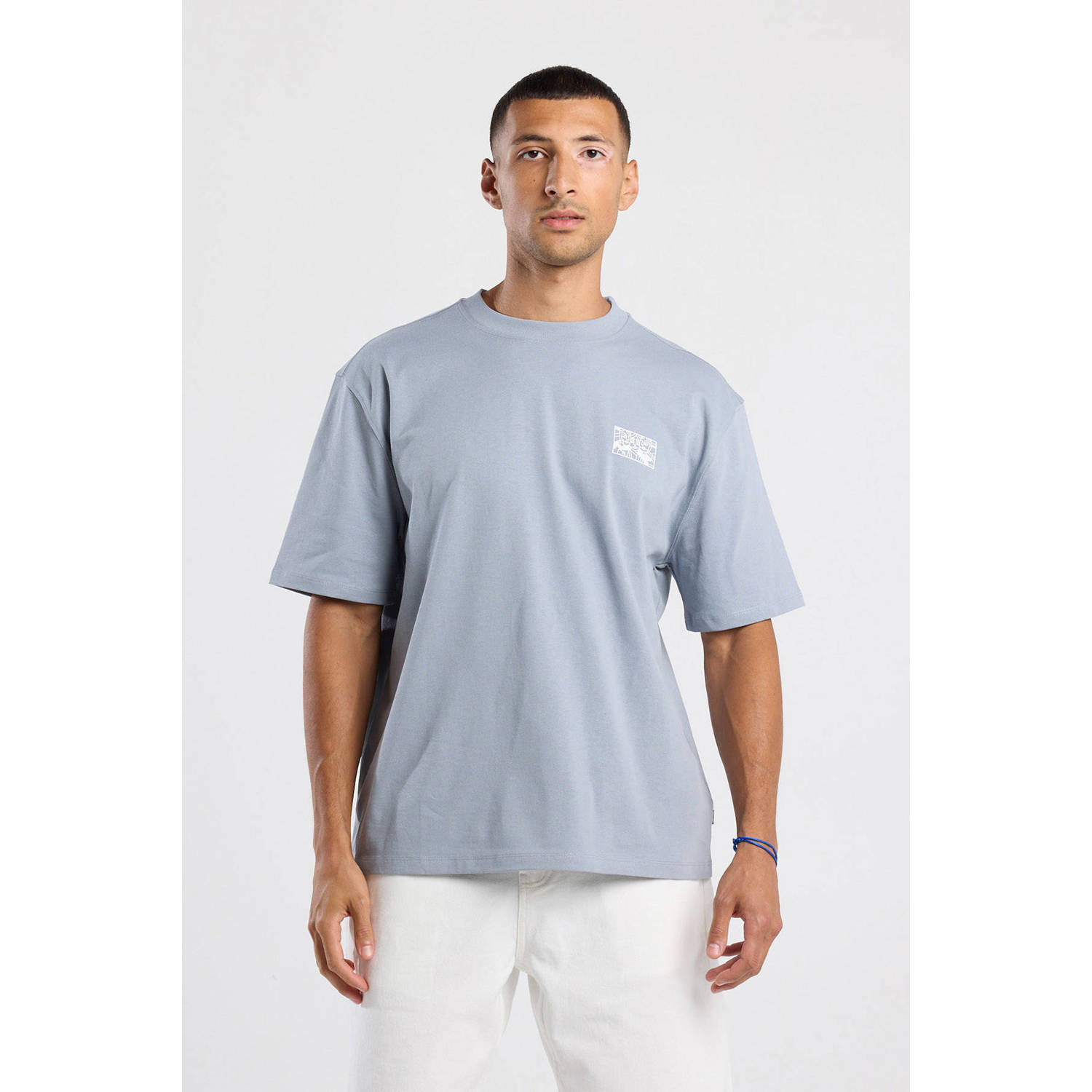 America Today relaxed T-shirt grijsblauw