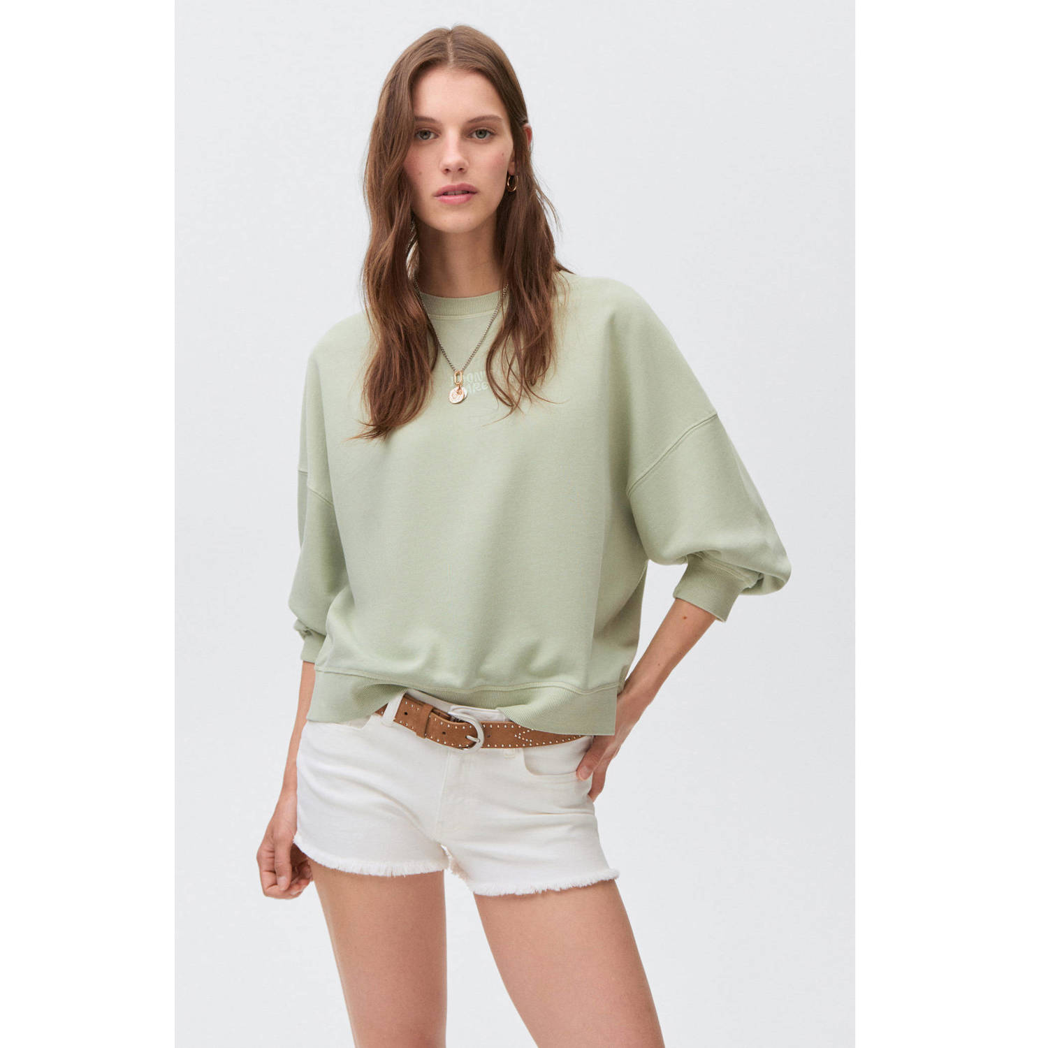 MANGO TEEN sweater lichtgroen