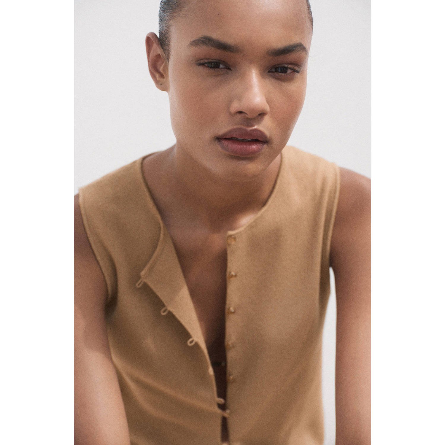 Mango gilet bruin