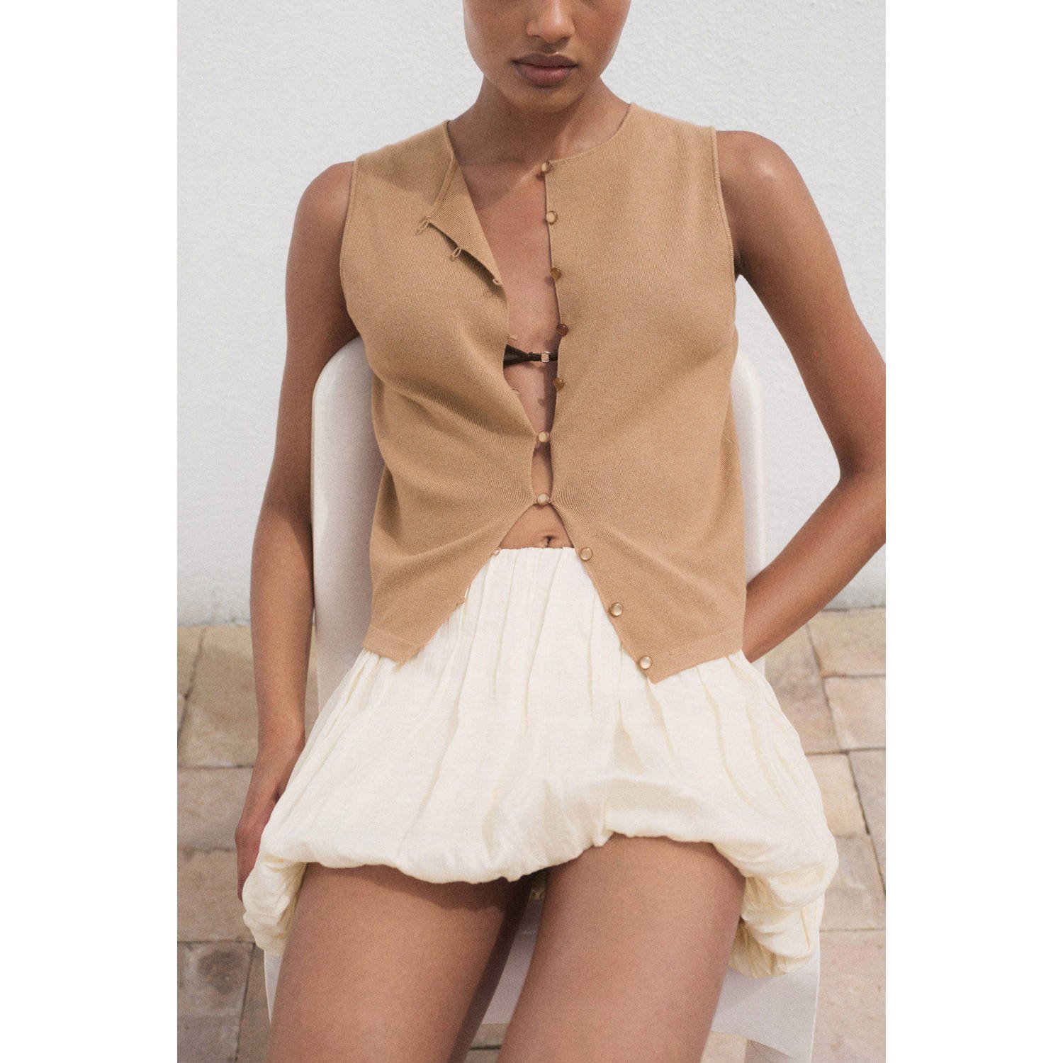 Mango gilet bruin