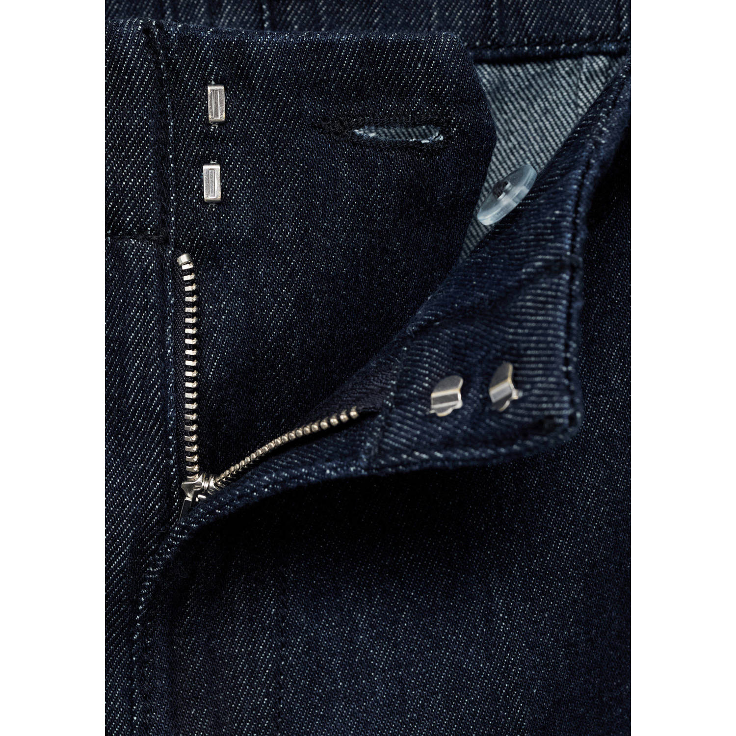 Mango denim wide leg high waist broek dark blue denim