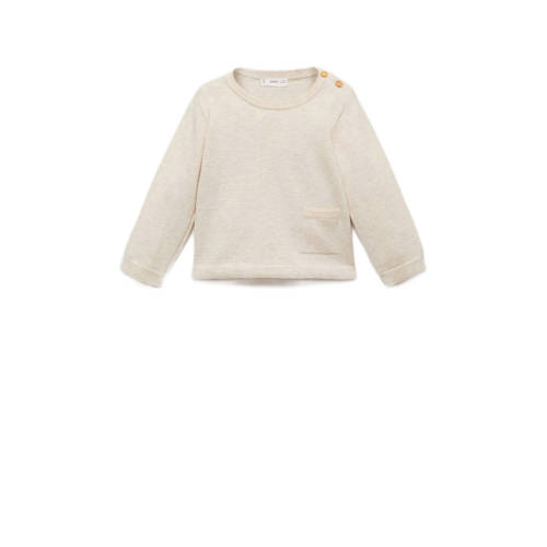 Mango Kids pullover beige fijn gebreid afbeelding