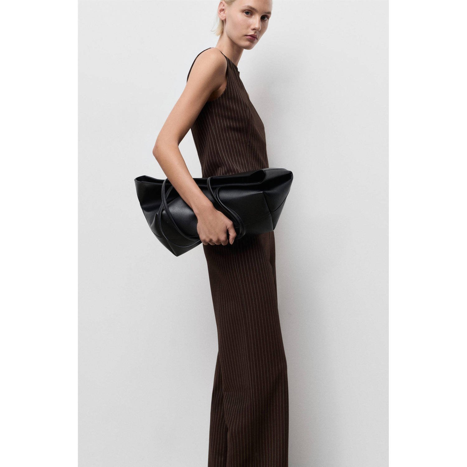 Mango high waist broek bruin