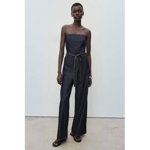 Mango jumpsuit dark blue denim afbeelding