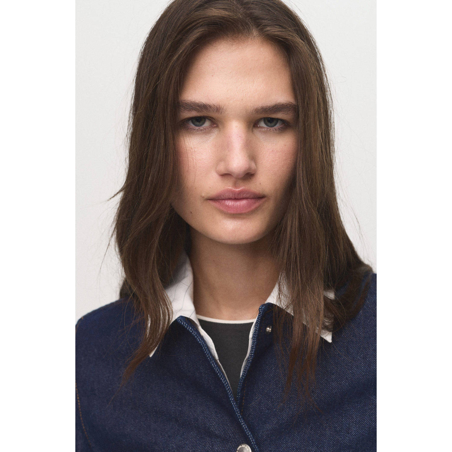 Mango denim spijkerjas dark blue denim