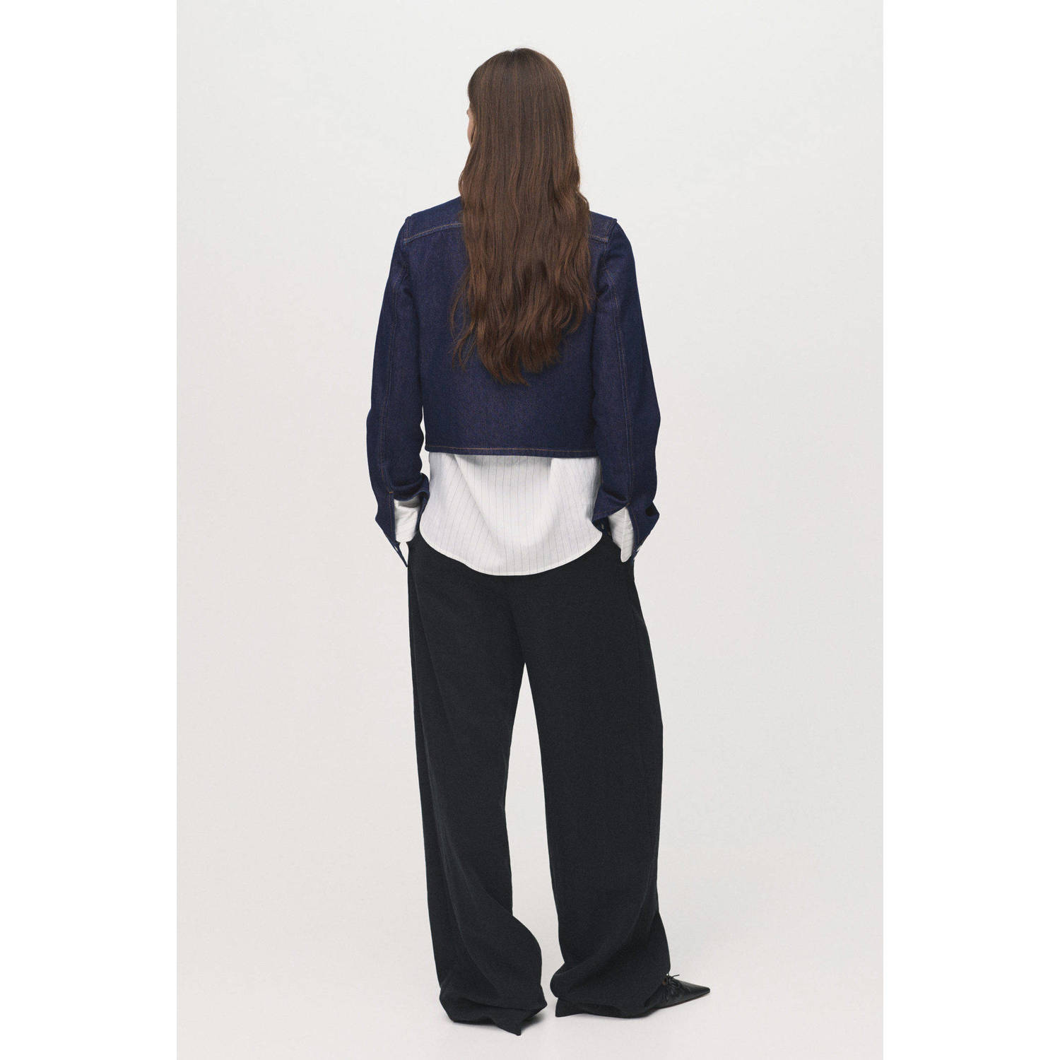Mango denim spijkerjas dark blue denim
