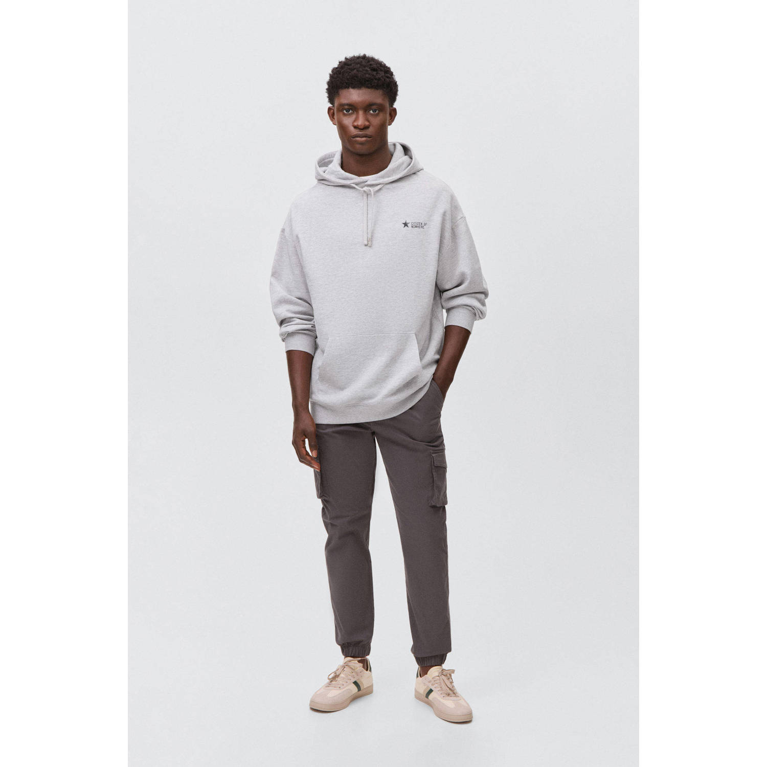 MANGO TEEN hoodie grijs melange