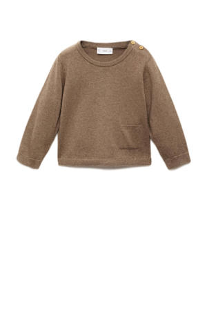pullover bruin fijn gebreid