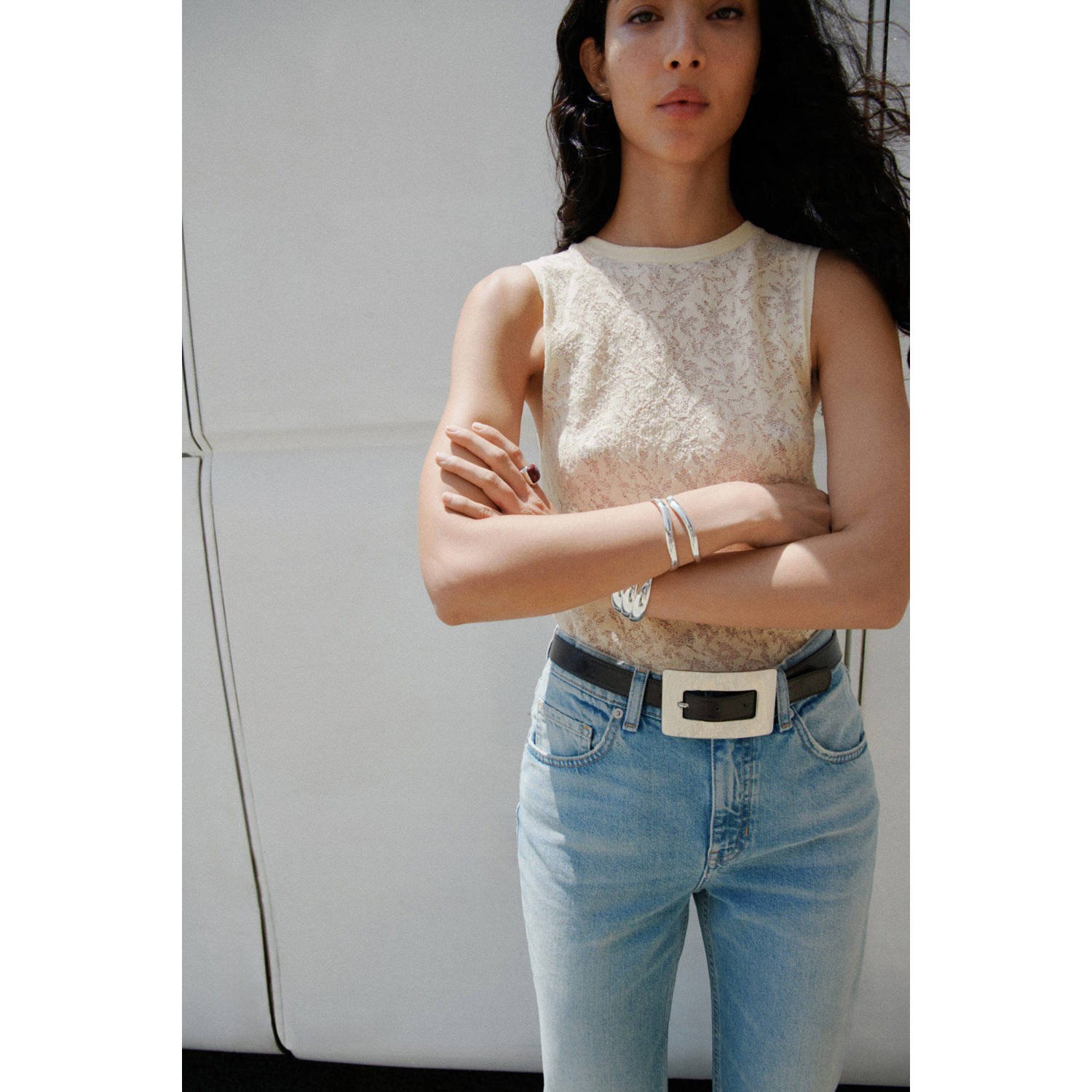 Mango top ecru