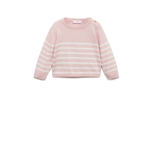 Mango Kids pullover roze fijn gebreid afbeelding