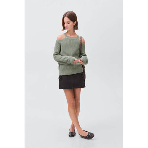 MANGO TEEN trui groen gebreid afbeelding