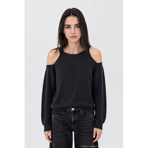 MANGO TEEN trui antraciet gebreid afbeelding